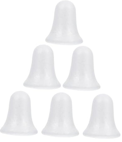 GOOHOCHY 6stücke Leichte Polyfoam Glocken Bastelmaterial Für Weihnachtsbaum Anhänger DIY Christbaumschmuck Festliche Deko Glöckchen Zum Basteln Und Weihnachtsfeier