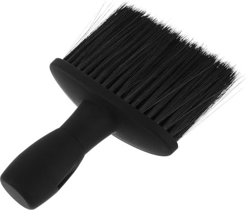 BAZEITFLOW Brosse à Barbe Compacte Noire pour Homme, Pinceau à Raser Multifonctionnel Poils Doux, Outil Exfoliant Visage, pour Soins Quotidiens et Voyage