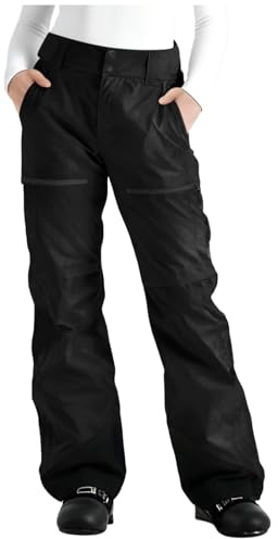 RLEHJN Pantalon De Ski Femme Coupe-Vent Et Imperméable Avec Zipper Poches Pantalon De Sport Tendance Couleurs Contrastées Pantalons De Ski Baggy Pour Activités Plein Air (Modèle Léger Monocouche)