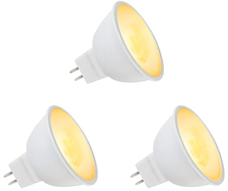 Makergroup MR16 LED Bulb, Outdoor Landscape MR16 Light Bulbs, 3W Gu5.3 Bi-pin Base 12V Low Voltage LED Spotlights Warm White 2700K-3000K for Landscape Lighting Garden Yard Lights 3-Pack