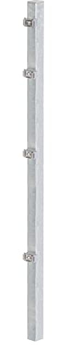 Alberts 676896 Zaunpfosten mit Klemmlasche | feuerverzinkt | Länge 1500 mm | 60 x 40 mm