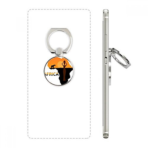 DIYthinker Africa Map Savanna Elephant Wildlife Cell Phone Ring Stand Holder Bracket Universal Smartphones Support Gift
