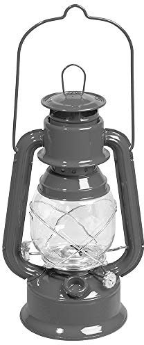 Lampe Tempête « Luciole » 30 cm – Lampe à Huile Vintage – Autonomie 24 h – Réservoir 0,5 L – Acier Galvanisé & Verre Résistant – Suspension Intérieur/Extérieur – Gris Anthracite – Coffret - 074511