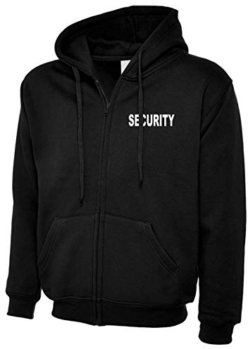 R&K Dienstbekleidung KAPUZEN-SWEATJACKE HOODIE - SECURITY bedruckt vorne und hinten Gr. XXL