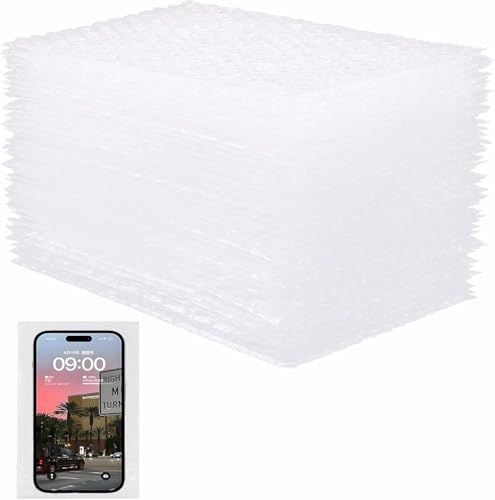 Lot de 25 sacs à bulles 15 cm x 25 cm pour expédition, rembourrage double paroi pour emballage, déménagement et stockage de plats fragiles en porcelaine
