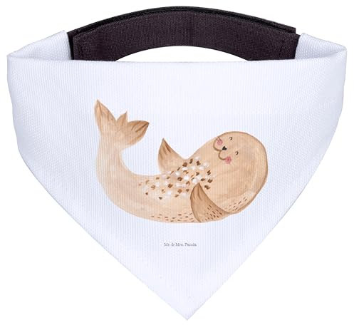 Mr. & Mrs. Panda Bandana Robbe Liegen - Geschenk, Robben, Lustige Sprüche, Halstuch Für Hunde, Nordsee, Lachen, Freude, Dreieckstuch, Hund, Ostsee, Strand