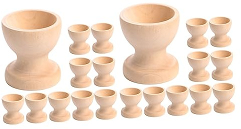Garneck Coquetier Oeuf Mini Coquetiers Ensemble De 20 Plateaux À Oeufs Peints À La Main Manuel en Bois pour Coquetiers Non Peints Trousse
