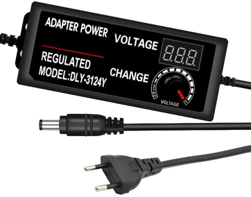 3-12V/3-24V Einstellbares Netzteil Adapter,60W Regelbares Netzteil 5A/3A | mit LED-Display, AC DCAdapter,für LCD-Monitor, Motor, Router, Kamera usw, dianyuanshipeiqi-1