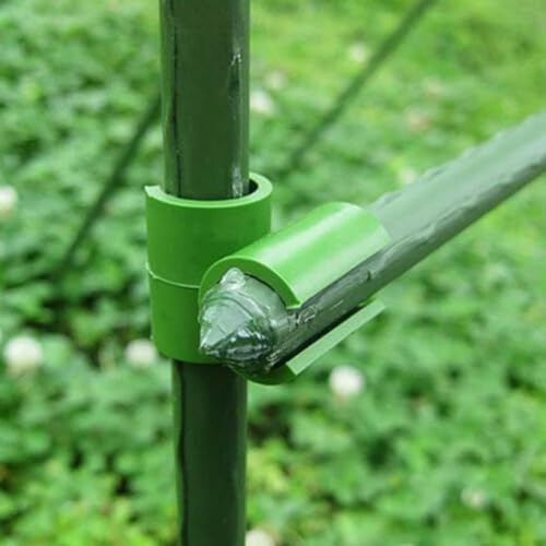 YUETTYY 50Pcs Garden Plant Trellis Connector Clip, Plastic Plant Connector Stakes Clips For Fixed Garden Frame Rod, for Tomato Cage11/16/20MM Plant Stakes (11mm)