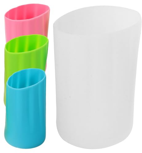 Hohopeti Manchons en Silicone Antichoc pour Bouteille De Lait, Lot De 4, Housses Épaisses Fond Renforcé, Protection Réutilisable, Accessoires pour Bouteilles en Verre, Usage Sportif Et Quotidien