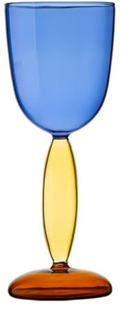 SXTYYH Único Copas De Vino Fiestas Copa De Cóctel De Color Copa De Champán for Bares Bodas Accesorios for Vino, Hecho A Mano Copa De Cristal(Azul)