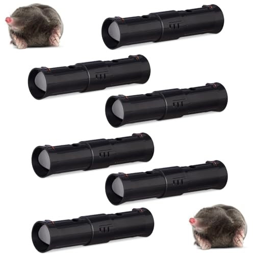 JUNHAO-SHOP Set of 6 Mole Traps, Humane Catch and Release Live Mole Trap, Alive Save Catcher, Garden Pest Removal, Animal Friendly, Adjustable Length, Check Openings