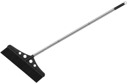 Ipetboom Sturdy Construction Outdoor Broom Push Lawn Sweeper for Garden Wide Detachable Brush Head Industrial Use