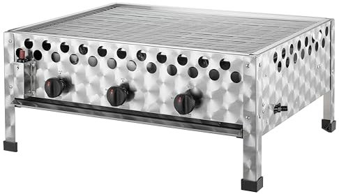 tepro Gasgrill Wurstbräter mit Grillrost, 3 Edelstahl-Brenner je circa 4 kW, Grillfläche circa 56,5 x 46,5 cm, Maße circa 66 x 56 x 28,2 cm
