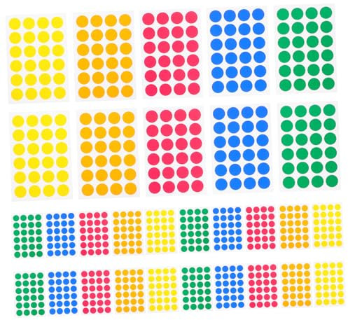 Veemoon 720stücke Selbstklebende Farbpunktaufkleber Zum Beschriften Für Scrapbooking Runde Kreisaufkleber Für Papierbasteleien Und Codieren Selbstklebende Aufkleber Aus Papier