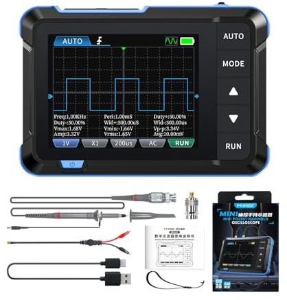 DSO-153 Osciloscopio Portatil, Frecuencia De Muestreo 5 Ms/s Ancho De Banda 1 Mhz 14 Formas De Onda Ajustables Generador De Señales PortáTil Multifuncional Dos En Uno