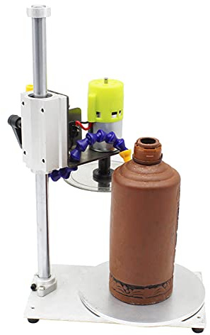 Taglia Bottiglie di Vetro Elettrico, Motore 795, Alimentatore da 110 W, 7 velocità Regolabili, Macchina per Tagliare Bottiglie di Birra, Vino, Whisky, Champagne, alcolici e bibite gassate.