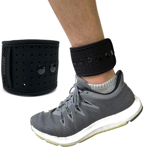 KOSTOO Breathable Button Wear Ankle Strap Band with Mesh Pouch Compatible with Fitbit Inspire 3/Charge 6/Ace 3/Samsung Galaxy Fit3/Runlio/Xiaomi/FITVII Fitness Tracker (11inch)