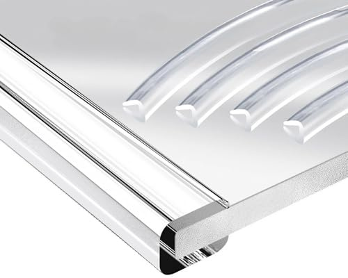 YHXAIQ Kantenschutz Transparent U-Form Weich, Polyethylen (PVC) Kantenschutzprofil mit Kollisionsvermeidung, Tischkantenschutz für 0,5-26mm Möbelkanten(6-7 mm)