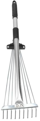 UPKOCH Rastrillo Telescópico para Jardín Mango Extensible y Dientes De Acero Herramienta De Limpieza para Secas Patio o Césped