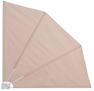 mymai Balkonfächer klappbar mit Wandhalterung,160x160cm, Sichtschutz Balkon Windschutz, Balkonsichtschutz, Seitenmarkise, witterungsbeständig, inkl. Montagematerial & Schutzcover