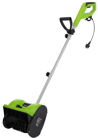 Elektrische Schneefräse, 1200W 3500rpm Handheld Schneekehrmaschine, Kehrmaschine mit Nylon Rollmesser Räumbreite Schneeschieber 30cm
