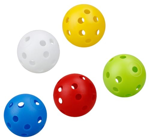 JOINPAYA 50 Stück Golf Trainingsbälle mit Löchern Leichte Bunte Kunststoff Übungsbälle für Indoor und Outdoor Sicher für Anfänger Präzise Balance für Gleichmäßigen Flug