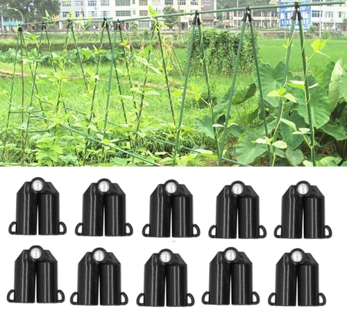 Nikou Conector de Varilla para Plantas, 10 Piezas Soporte para Varillas de Plantación, Conexión para Varillas de Soporte para Plantas, Accesorios para Horticultura (Diámetro Interior 16 mm)