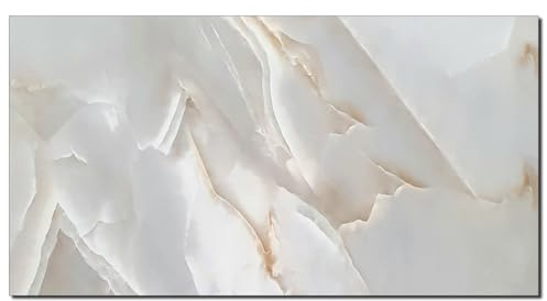 AMON Wand-Paneele 60x120cm in Marmor-Optik (Onyx Pearl) - 1 Stück - ideal als Spritzschutz Küchenrückwand Dusch- Bad- Wand-Verkleidung aus 3mm PVC Wasserdicht Wasserfest für Innen- und Außenbereich