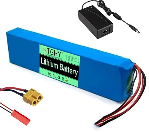 TGHY Batería de Litio Recargable de 36 V y 9 Ah para patinetes eléctricos, Bicicletas eléctricas y monopatines con Motor de 324 W o Menos, Incluye Cargador de 42 V.,Xt60+jst 2