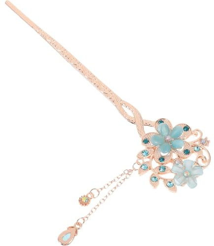 FOMIYES Bacchette per Chioma Cinesi Strass e Nappe Bastoncini per Chioma Lunghi Decorativi da Sposa e Feste Elegante per Acconciature Ricci e Lisci