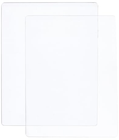 CREATCABIN 2 pezzo 2 misure Tappetini Taglio Acrilico Trasparente Piastre per Fustellatura Spessore 5mm 3mm Tappetini per Goffratura Sostituibili per Macchine Taglio Scrapbooking 19.6 x 15 x 0.5cm