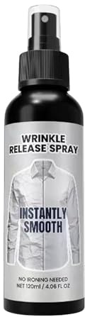Spray Anti-Piega Per Vestiti 120ml, Elimina Pieghi Senza Ferro Da Stiro, Formula A nebbias Fine, Protegge Colore E Tessuto, Per Casa Viaggio Ufficio