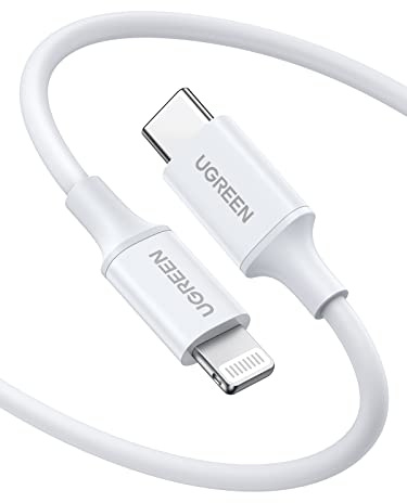 UGREEN Cable USB C a Lightning [MFi Certificado] Compatible con iPhone 14 Plus/13/12 Pro/11, iPad, iPod, AirPods(1 Metro)