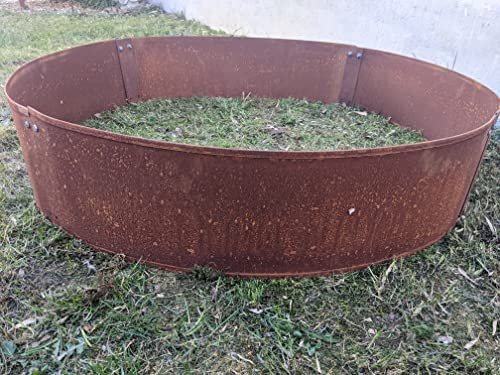 Zen Man Edelrost Garten Rasenkantenband aus Metall 1mm Rost Gartendeko Ransenkante Rost 20 cm hoch (032071-2: 100 * 100 * 20cm)
