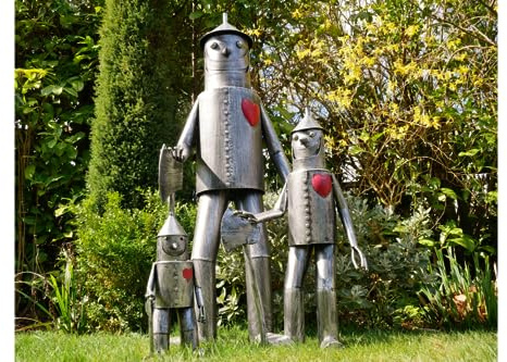 RP Home Large 135cm Metal Tin Man Figure Vintage Garden Sculpture Lawn Statue Ornament