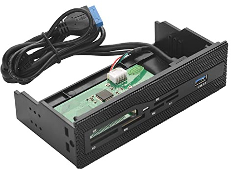 Emoshayoga Lector de Tarjetas M2 SD MS XD CF Tarjeta TF Tablero de Instrumentos Panel Frontal Puerto USB 3.0 para PC