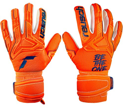 Reusch Unisex Unisex Torwarthandschuhe Attrakt Freegel Silver Junior shocking orange 6