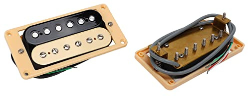 Ensemble de Micros à Double Bobine, 4 Cœurs Belle Apparence Micro de Guitare électrique Plastique Métal Large compatibilité Facile à Installer pour Remplacer