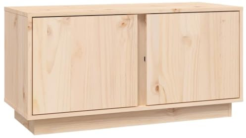 vidaXL TV Schrank Lowboard TV Möbel Tisch Board Sideboard Fernsehtisch Fernsehschrank HiFi-Schrank Wohnzimmer 80x35x40,5cm Massivholz Kiefer