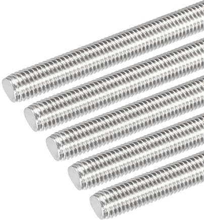 DMiotech 5 Paquet M14 x 100mm Entièrement Fileté Tige 304 Inox Acier Droite Main Filetages Tige Barre Goujons Colliers et Boulons en U