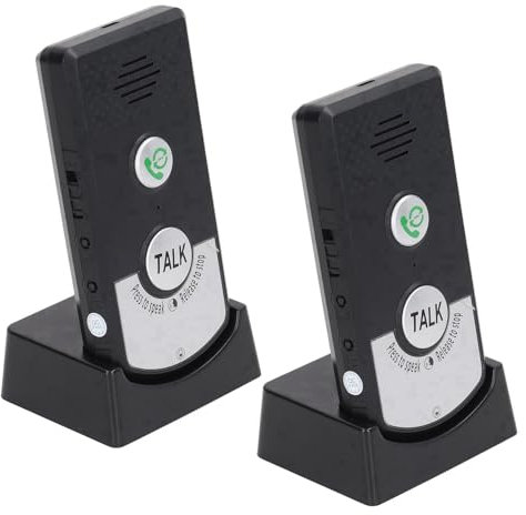 Intercomunicador Inalámbrico Timbres 1000m Distancia Recargable Intercomunicador de Voz de 2 Vías Timbre de Puerta para el Hogar Oficina Seguridad de Fábrica