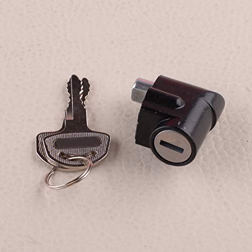 Sopout Bloccasterzo per moto di alta qualità con due chiavi Interruttore a 2 posizioni in acciaio inossidabile adatto per Suzuki GN125, Manuale, Nero