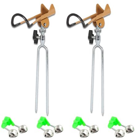 2PCS 360° Adjustable Fishing Stand - Stainless Steel Sea Fishing Tripod for River, Sea, Reservoir