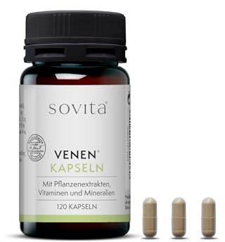 sovita Venen Kapseln | Venenfunktion | Hochwertige Extrakte | 120 Kapseln
