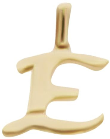 JC Schmuck | Buchstaben Goldanhänger | Anhänger 585 Gelbgold | Initialien Kettenanhänger inkl. Schmucketui Unisex 14 Karat | 3237 (Buchstabe E)