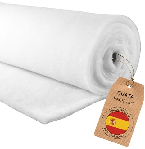 HOME DESIGN & CONFORT® Guata Para Manualidades por Metros de 180gr por m2 y 160cm de Ancho | Acolchado y Relleno para edredones, colchas, disfraces, etc (2 Metros)