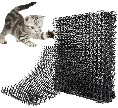 12 Stück Anti Katzen Matte, Dornengitter Gegen Katzen, Flexibel Katzenabwehrmatte, Anti-Katzen-Spikes Für Den Innenund Außenbereich, Garten Katzen-Abwehrstreifen Für Topfpflanzen Landschaftsbau
