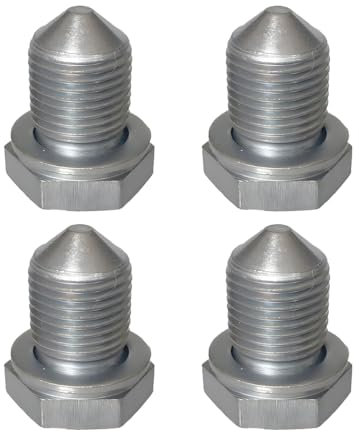 Adunsiaoto 4 Pezzi Tappo Scarico Dell'olio Magnetico, Vite Scarico Dell'olio Magnetica, Tappo Di Scarico Olio Con Anello Di Tenuta, Auto Tappo Di Scarico-Olio Magnetico Coppa Dado Scaricos Olio-Vite