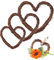 QLEUIFT 3 pcs Rotin Coeur Couronnes Naturelle Couronnes de Vigne Couronne en Osier Forme de Cœur à Suspendre Rustique en Rotin Couronnes Guirlandes pour DIY Décoration Murale de Porte